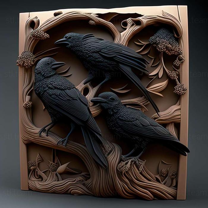 3D model Crows Hiroshi Takahashi (STL)